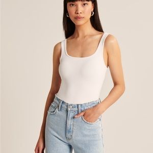 Abercrombie Seamless Rib Fabric Tank Bodysuit